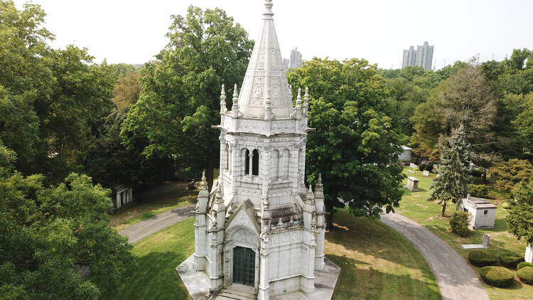 A large, historic mausoleum.