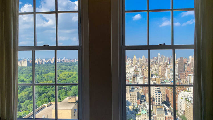 The Pierre king bed room view of Central Park