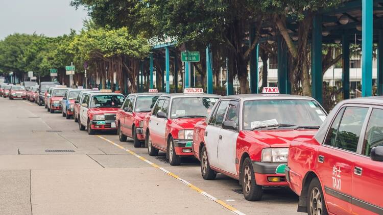 Hong Kong taxi queue