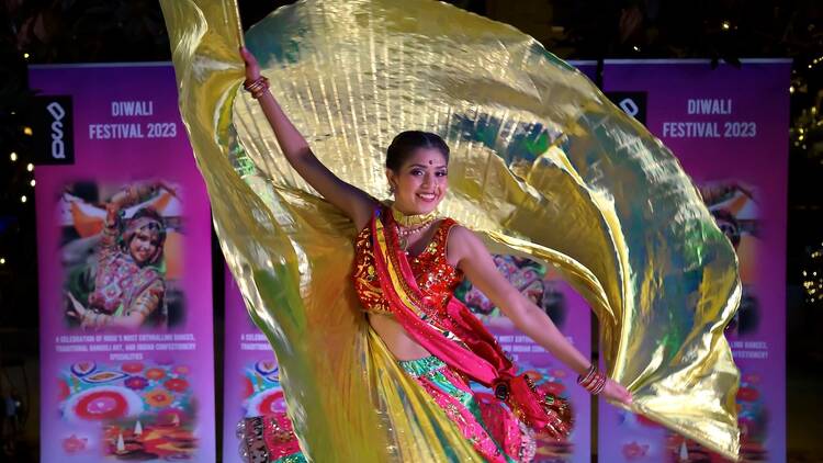 Dancer at DSQ's Diwali Festival