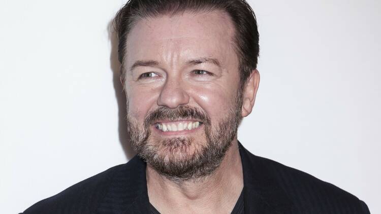 Ricky Gervais on the red carpet