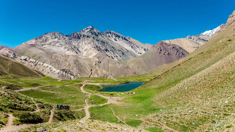 Circuito turístico Laguna de Horcones en el Parque Provincial Aconcagua