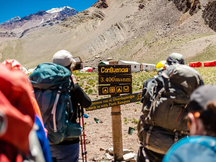 Confluencia, el campamento base del Cerro Aconcagua