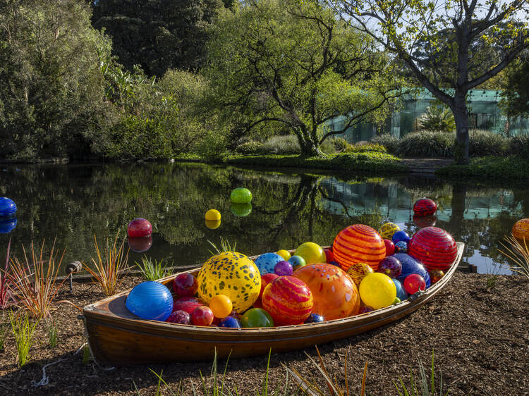 Explore this massive outdoor glass exhibition