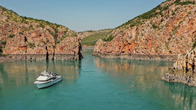 Boat near Horizontal Falls