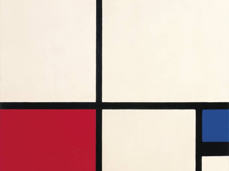 Composición de colores / Composición nº I con rojo y azul. Piet Mondrian, 1931. (Sala 43).