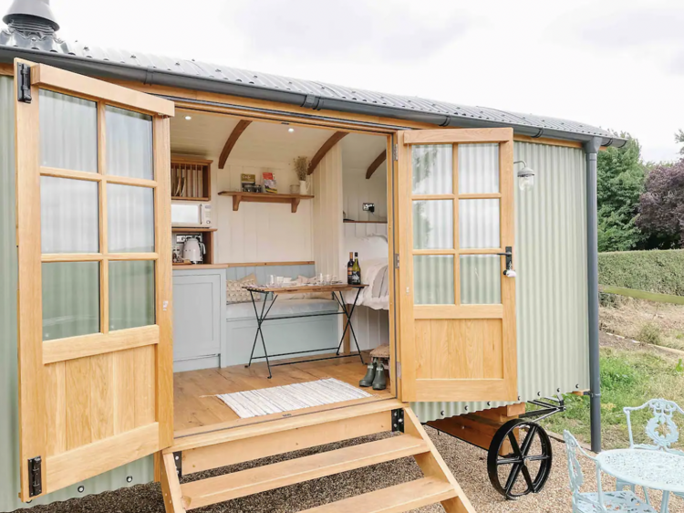 The shepherd's hut in the Chilterns