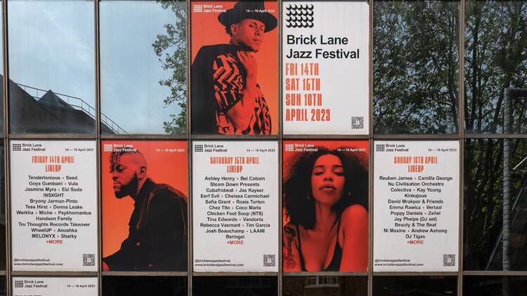 Brick Lane Jazz Festival posters in London