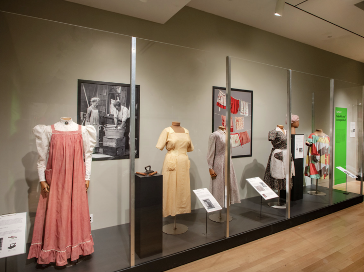 Dresses in a museum exhibit.