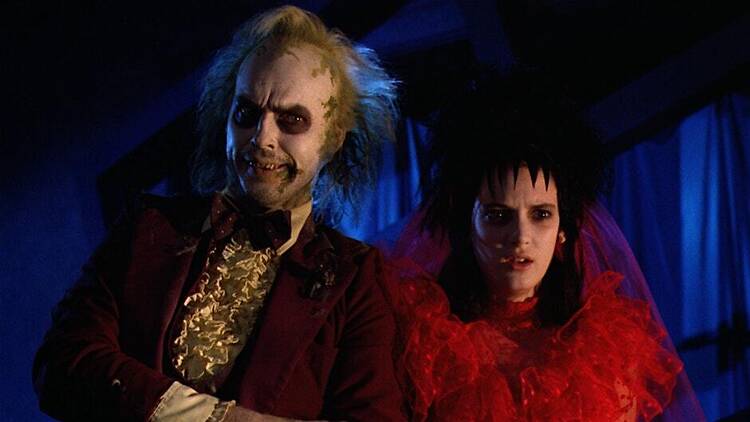 Michael Keaton and Winona Ryder in Beetlejuice