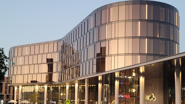 Penrith Pullman hotel exterior at sunset