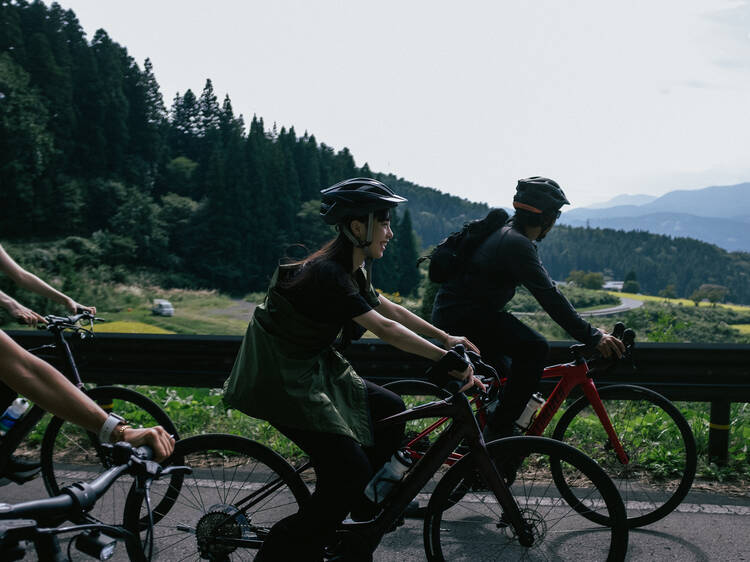 Mountain biking in the Japanese Alps