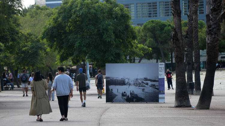 El recorregut inclou 14 fotografies d'obres de l'artista i 40 instantànies històriques amb plafons informatius