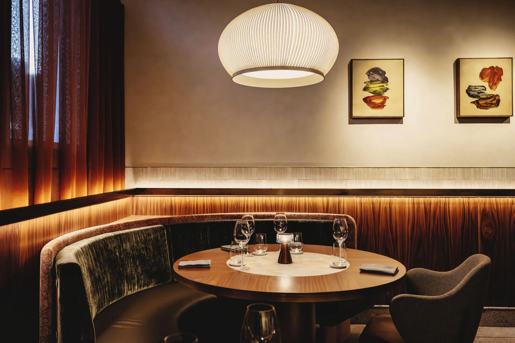 A corner of the dining room at Saint Peter
