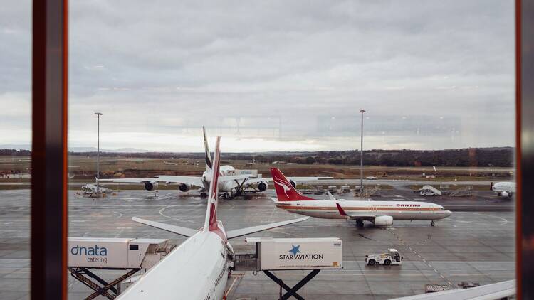 Planes at Melbourne Airport.