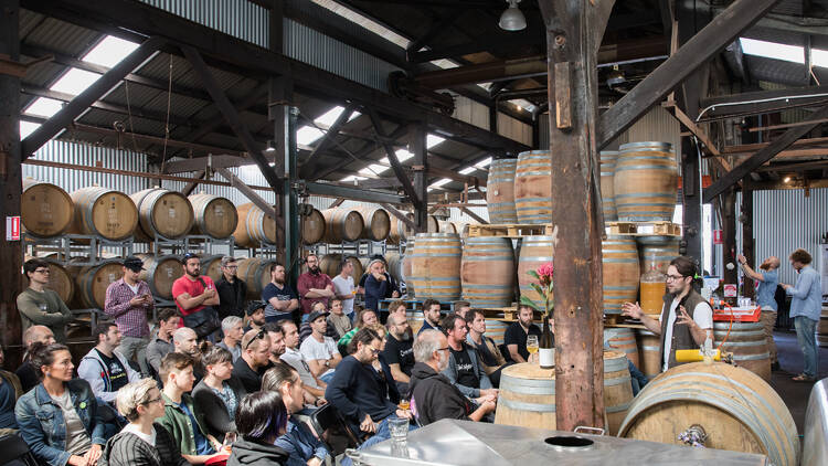 People enjoying a beer session at Sydney Beer Week