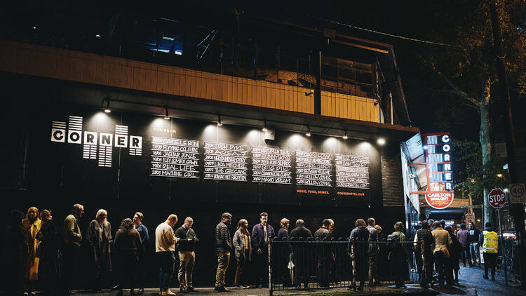 Line for Cate Le Bon outside the Corner Hotel.