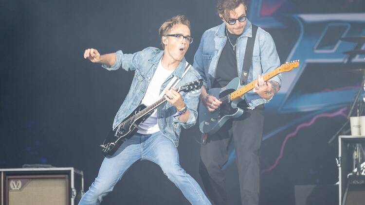 McFly performing live in the UK