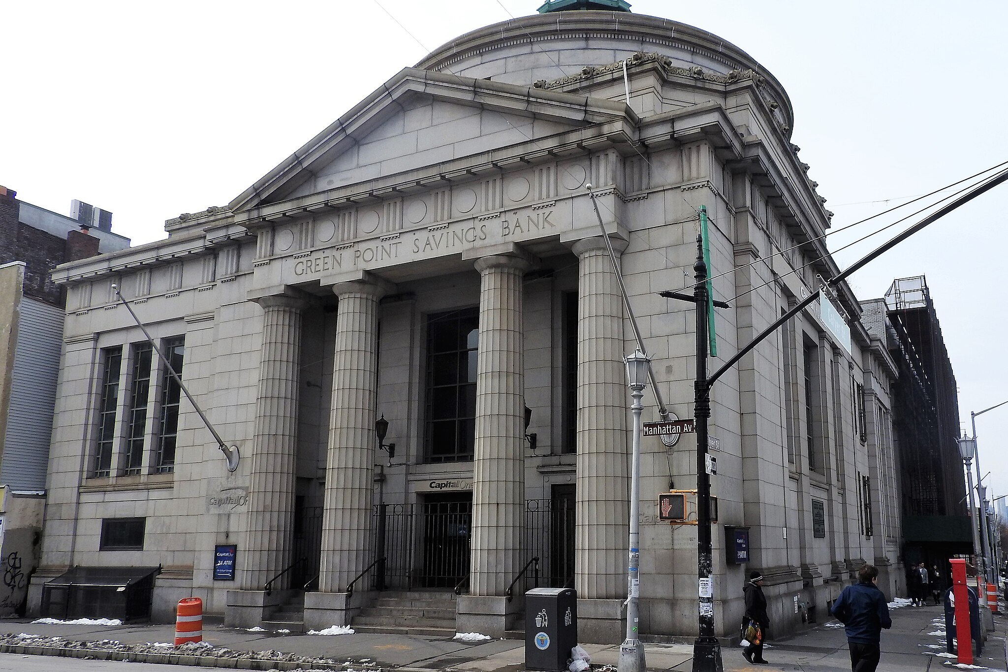 The historic Greenpoint Savings Bank may become a marijuana dispensary