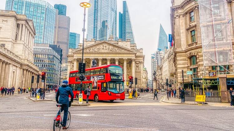 Cyclist in the City of London