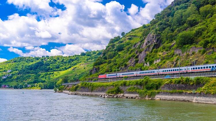 Train in German countryside