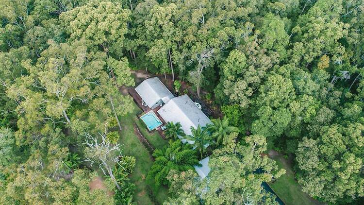 Holiday home in rainforest with pool