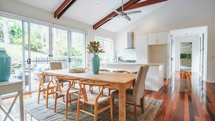 Dining room with family-sized table