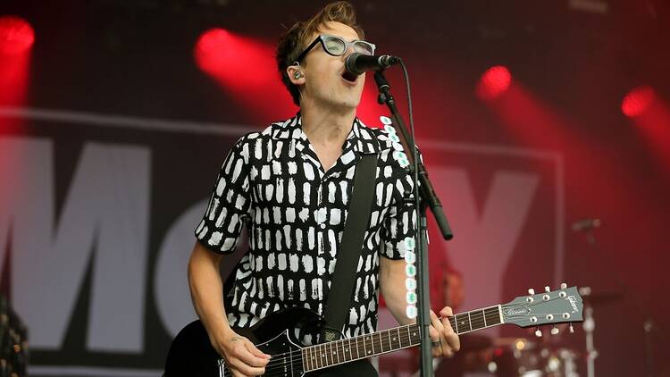 Tom Fletcher of McFly performing live