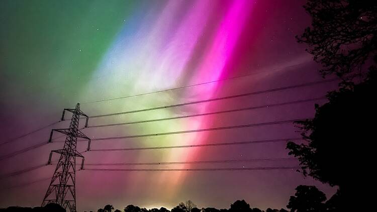 The northern lights in Stansted, Essex