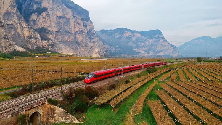 TrenItalia in the countryside