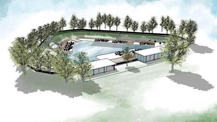 Concept sketch for Yorkshire Swim Works lido