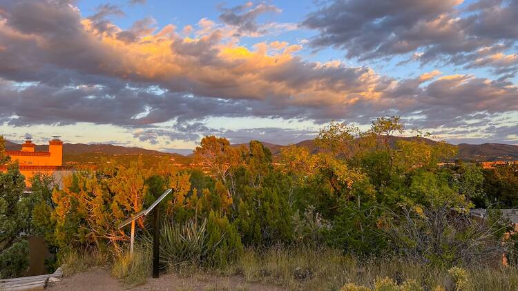 Sunset at Old Cross of the Martyrs in Santa Fe, New Mexico