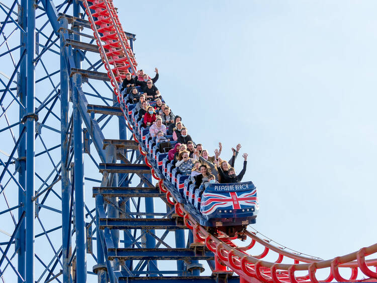 A rollercoaster at Blackpool Pleasure Beach