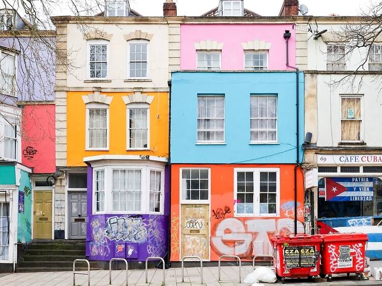 A colourful street in Bristol