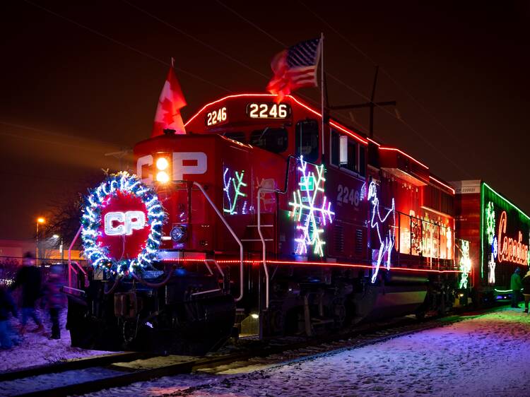 A glow-in-the-dark Christmas train is making two Montreal stops this year