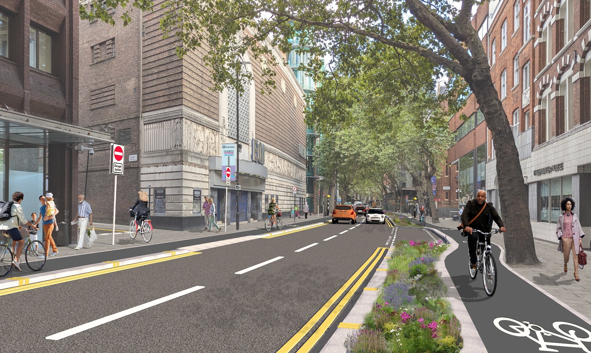 Shaftesbury Avenue could be getting new safer cycle lanes