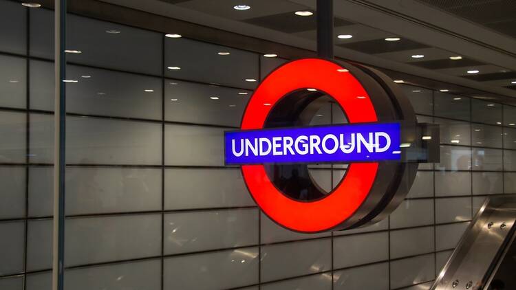 London Underground logo at Euston station