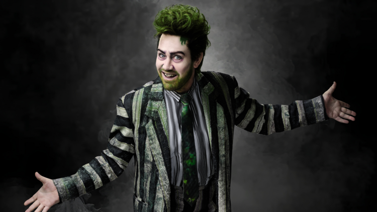 Eddie Perfect dressed as Beetlejuice.