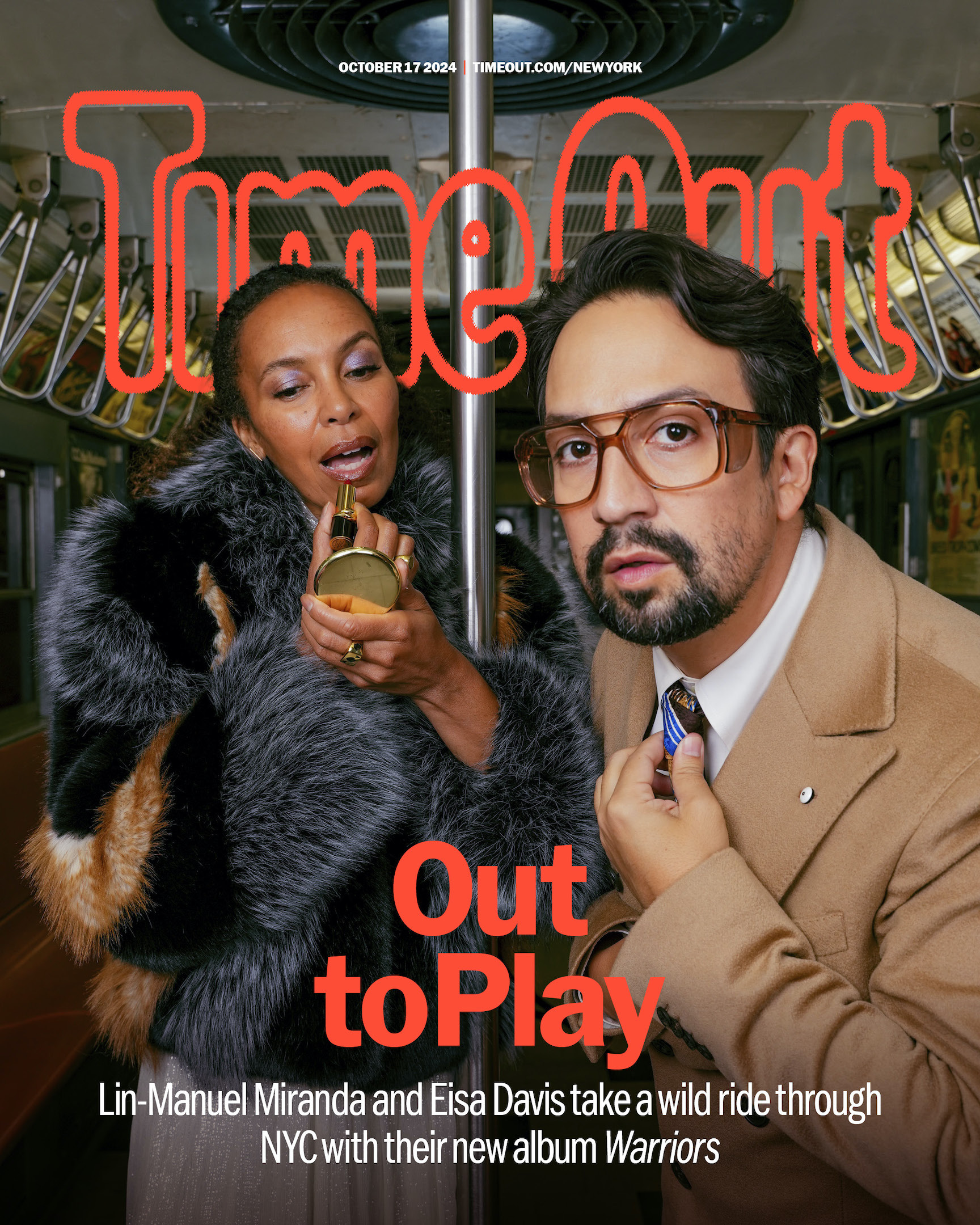 Lin-Manuel Miranda and Eisa Davis in Time Out photo shoot for Warriors