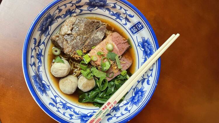 Beef noodle soup at Ama