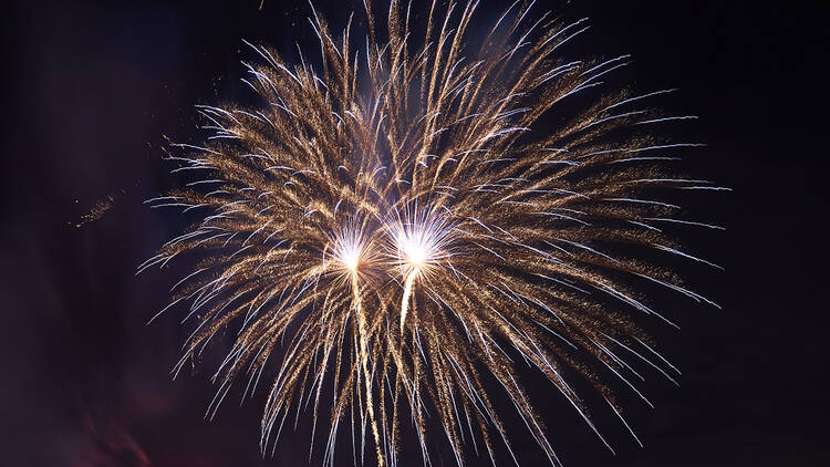 Fireworks in Blackheath, southeast London