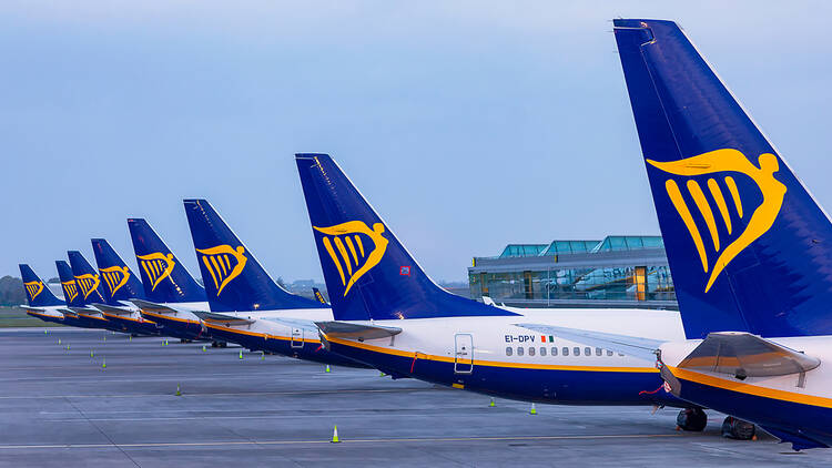 Ryanair planes on the tarmac in Dublin