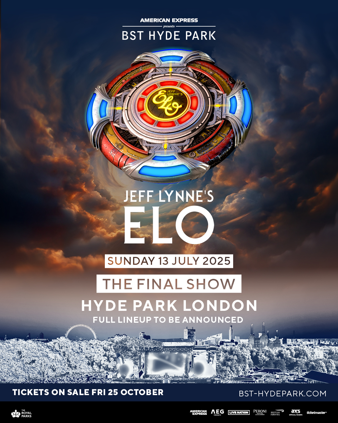 ELO and Jeff Lynne BST Hyde Park poster