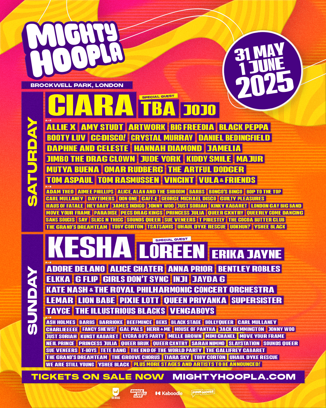 Mighty Hoopla 2025 festival poster