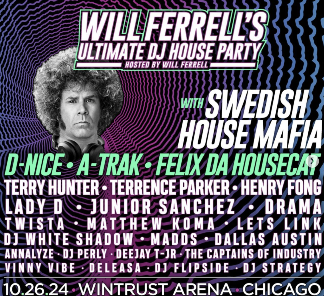 Will Ferrell's Ultimate DJ House Party Poster