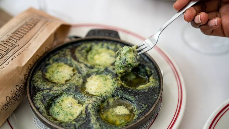 Escargots a la Bourguignonne at Le Diplomate in Washington, D.C. 