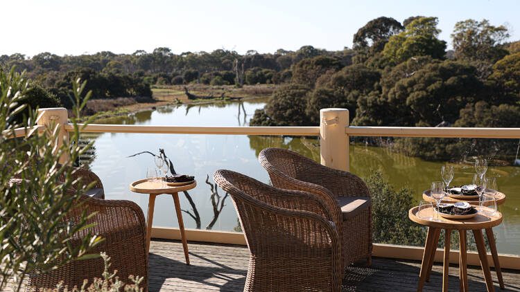 Balcony seating at Moonah.