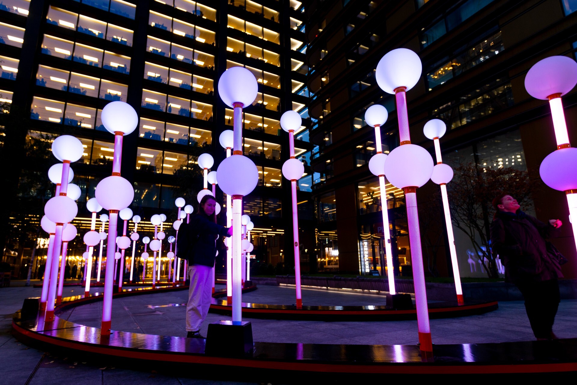 Glow art installation in the City of London