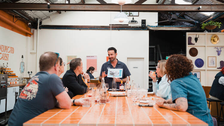 Guided gin tasting at distillery