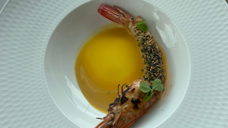 Prawn dish at Canvas